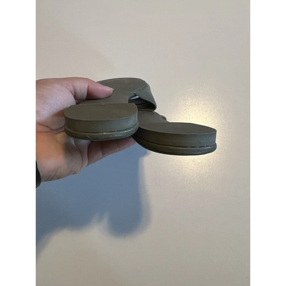 jcrew sandals‎ Olive green leather Upper Size Slip On 8.5 Slide Style L5465